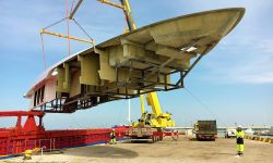 First commercial vessel at Fano